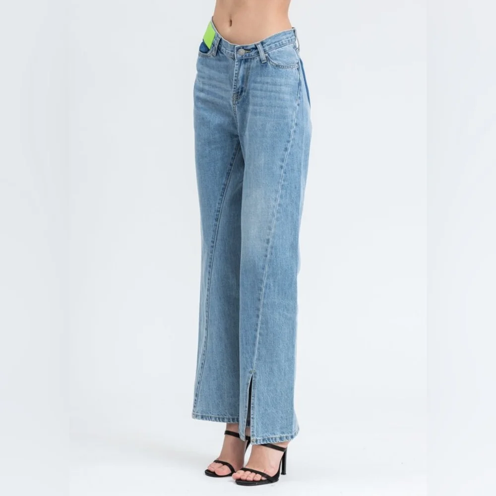 Ann Andelman Lizard Patch Denim Jeans - Picture 5 of 7